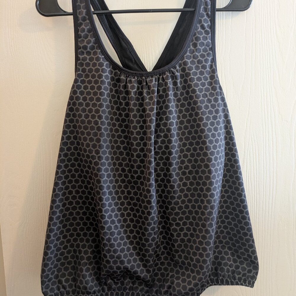 Tommy Hilfiger Hexagon Elastic Waist Honeycomb Athletic Workout Top Size XL